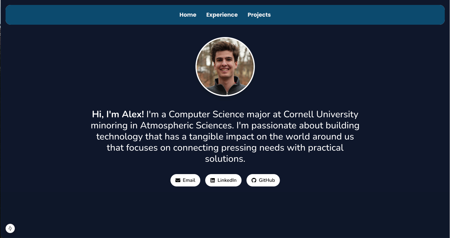 Portfolio (you're here!) screenshot